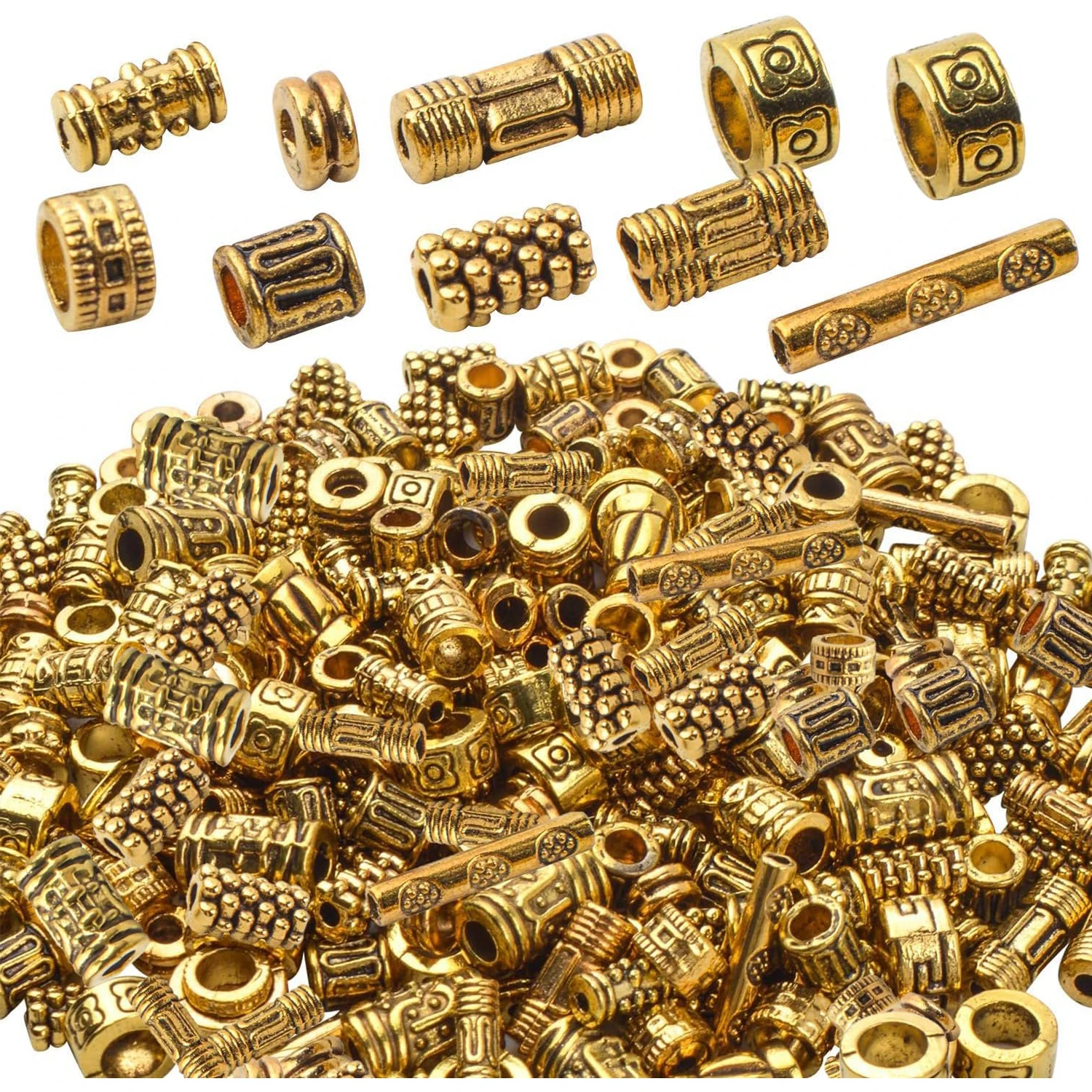 100g (About 220-300pcs) Column Spacer Beads Bracelet Charms Necklace Pendants Jewelry for Bracelet Necklace Jewelry Making
100g (About 220-300pcs) Column Spacer Beads Bracelet Charms Necklace Pendants Jewelry for Bracelet Necklace Jewelry Making