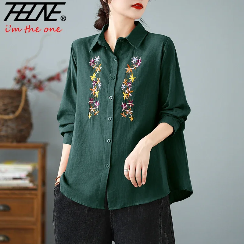 THHONE New Fashion Autumn Woman Blouse Blusas Camisas Embroidery Print Korean Vintage Long Sleeve Casual Loose Women's Shirts
THHONE New Fashion Autumn Woman Blouse Blusas Camisas Embroidery Print Korean Vintage Long Sleeve Casual Loose Women's Shirts