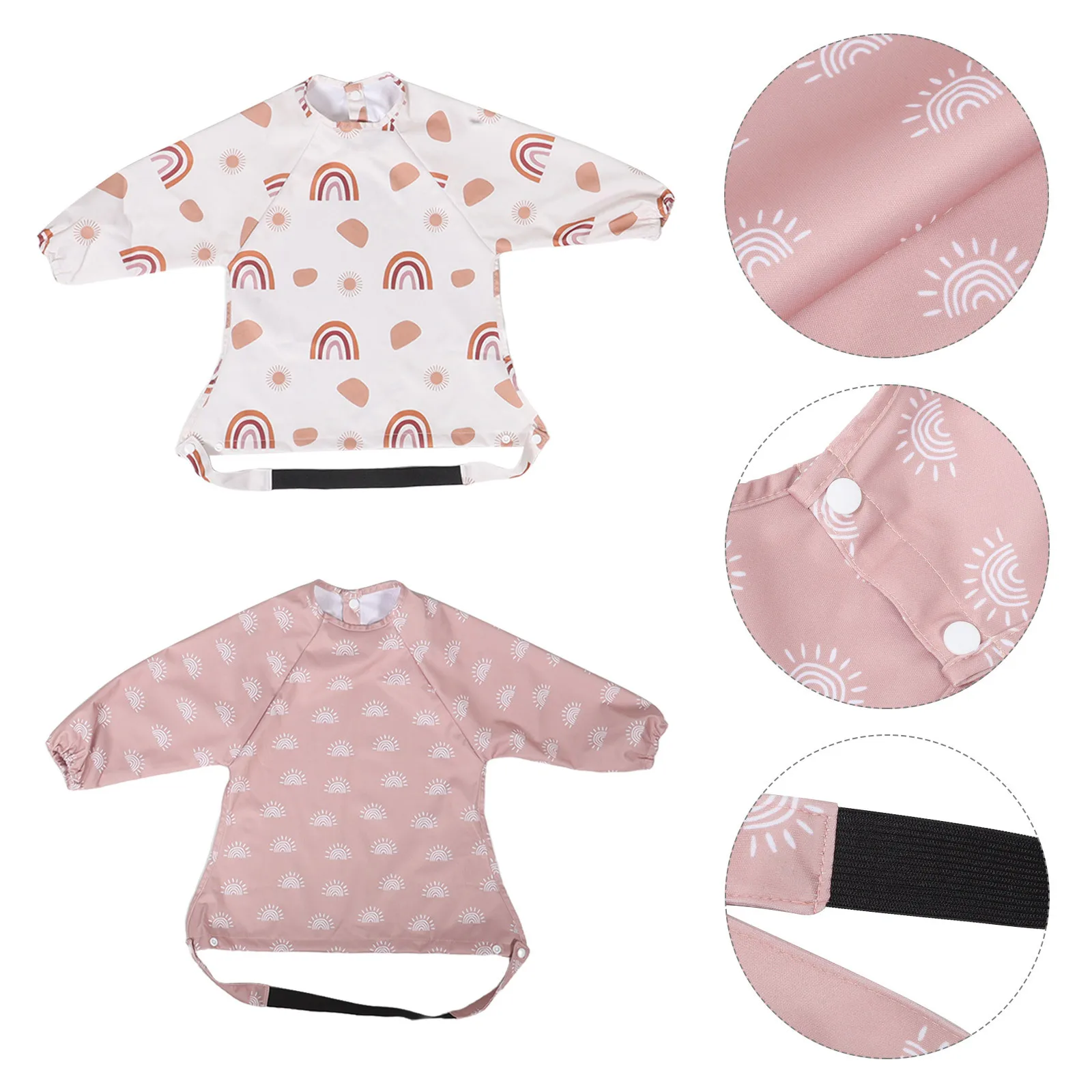 2 шт. водонепроницаемый детский нагрудник, фартук с длинными рукавами для малышей, полное покрытие, защитная одежда для кормления, водонепроницаемый фартук 
2 шт. водонепроницаемый детский нагрудник, фартук с длинными рукавами для малышей, полное покрытие, защитная одежда для кормления, водонепроницаемый фартук