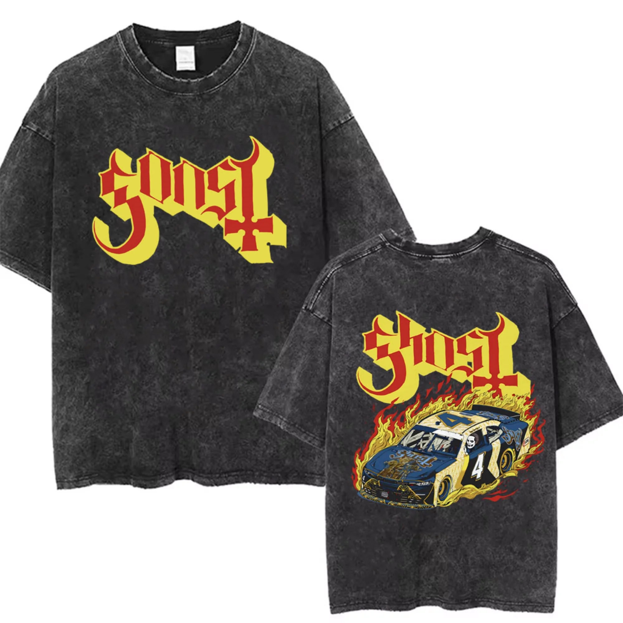 Ghost Band Graphic Tshirt Washed Vintage Skeleton Rock Oversized Print T Shirts Men Women 90s Classic Gothic Punk Metal T-shirt
Ghost Band Graphic Tshirt Washed Vintage Skeleton Rock Oversized Print T Shirts Men Women 90s Classic Gothic Punk Metal T-shirt