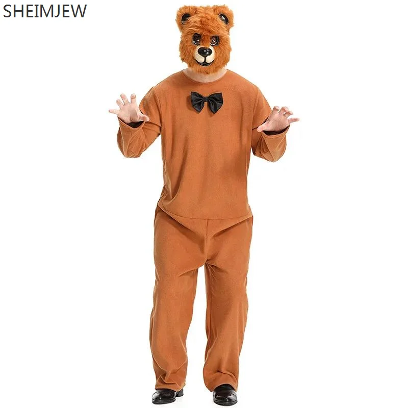 New Unisex Smiling Bear Costume Brown Bear Cosplay Costumes Smiling Mr. Bear Jumpsuit Carnival Party Stage Performance Outfit
New Unisex Smiling Bear Costume Brown Bear Cosplay Costumes Smiling Mr. Bear Jumpsuit Carnival Party Stage Performance Outfit