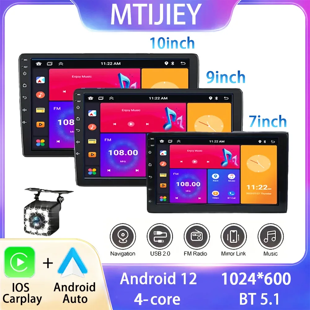 Universal Car Radio for Hyundai Toyota Nissan 7 Inch 9 Inch 10 Inch Multimedia Player 2 Din Android Auto Carplay 32G GPS
Universal Car Radio for Hyundai Toyota Nissan 7 Inch 9 Inch 10 Inch Multimedia Player 2 Din Android Auto Carplay 32G GPS
