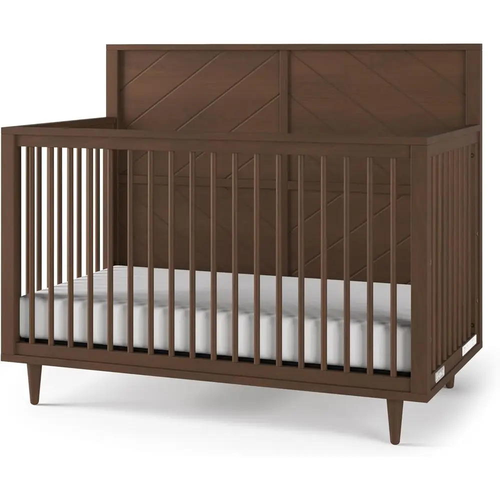 4-in-1 Convertible Crib: Baby Crib, Day Bed, Toddler Bed, Full Size Bed, 3 Mattress Positions, Non-Toxic, Toasted Chestnut Finis
4-in-1 Convertible Crib: Baby Crib, Day Bed, Toddler Bed, Full Size Bed, 3 Mattress Positions, Non-Toxic, Toasted Chestnut Finis