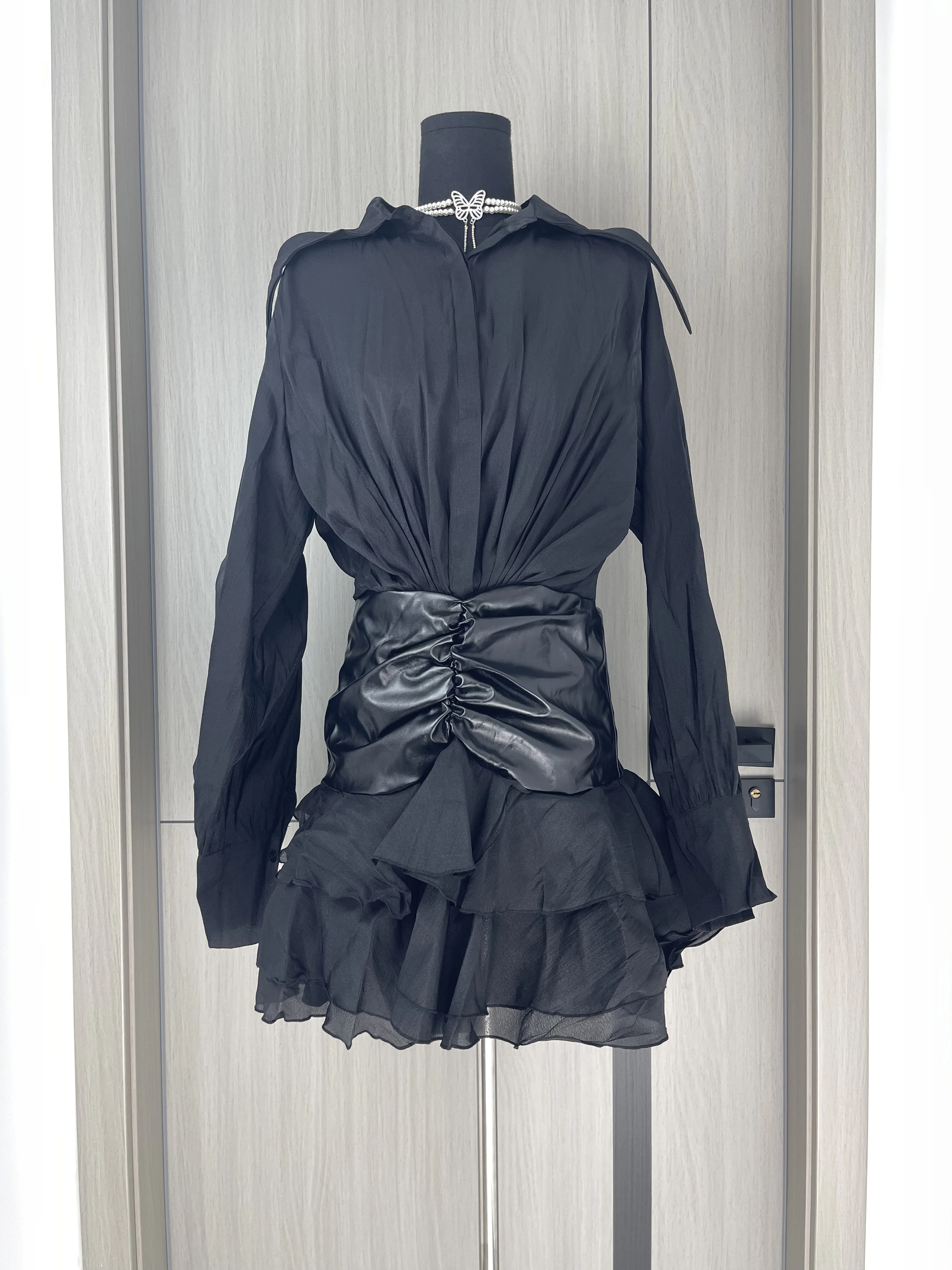 Высококачественное однотонное мини-платье с оборками для женщин, с длинным рукавом, складками, завышенной талией, повседневное, для дня рождения, женская одежда, Vestido
Высококачественное однотонное мини-платье с оборками для женщин, с длинным рукавом, складками, завышенной талией, повседневное, для дня рождения, женская одежда, Vestido