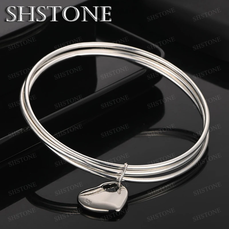 Exquisite 925 Sterling Silver Bangle Heart Bracelets For Women Party Valentine's Day Jewelry Romantic Wedding Gift Accessories
Exquisite 925 Sterling Silver Bangle Heart Bracelets For Women Party Valentine's Day Jewelry Romantic Wedding Gift Accessories