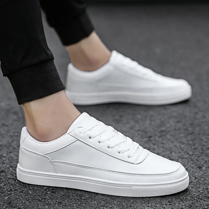 Men Sneakers Lace Up White Shoes Trend Low Top Breathable Casual Shoes Pu Leather Non-slip Running Shoe Outdoor Flat Men Shoes
Men Sneakers Lace Up White Shoes Trend Low Top Breathable Casual Shoes Pu Leather Non-slip Running Shoe Outdoor Flat Men Shoes