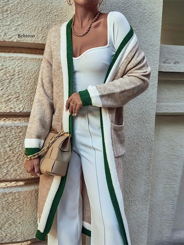 Knit Elegant Women Cardigan Solid V-neck Loose Long Sleeve Female Sweater 2022 Autumn Winter Fashion Ladies Cardigan
Knit Elegant Women Cardigan Solid V-neck Loose Long Sleeve Female Sweater 2022 Autumn Winter Fashion Ladies Cardigan