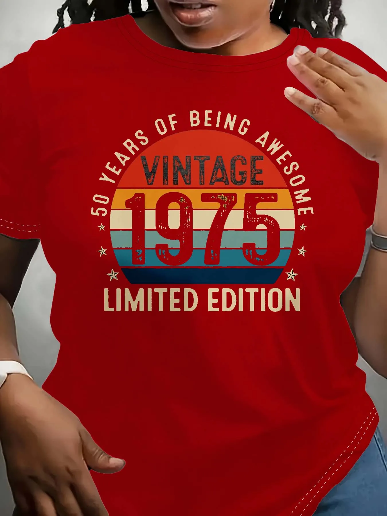 Plus Size 1975 Vintage 50 Years Of Awesome Limited Edition Chic Fashion Piece
Plus Size 1975 Vintage 50 Years Of Awesome Limited Edition Chic Fashion Piece