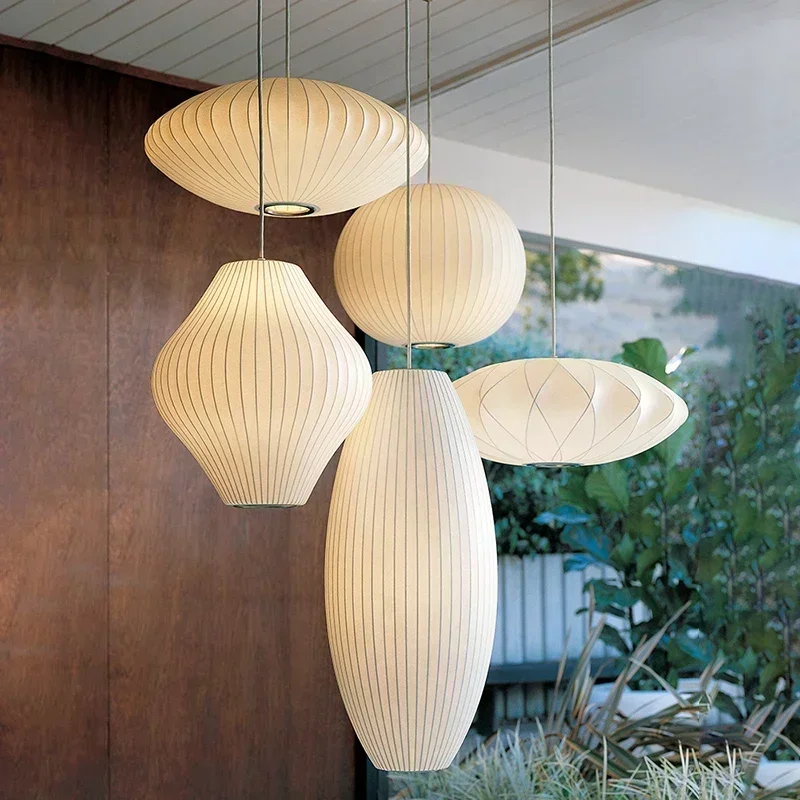 Modern restaurant silk LED pendant light Danish designer pendant light Hotel circular lantern Nordic high-end home decoration
Modern restaurant silk LED pendant light Danish designer pendant light Hotel circular lantern Nordic high-end home decoration