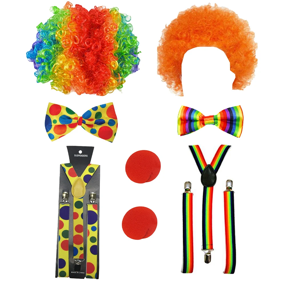 PESENAR Clown strap bow wig set clip-on y-shaped adjustable bracket, strap straps for Halloween role-playing parties
PESENAR Clown strap bow wig set clip-on y-shaped adjustable bracket, strap straps for Halloween role-playing parties