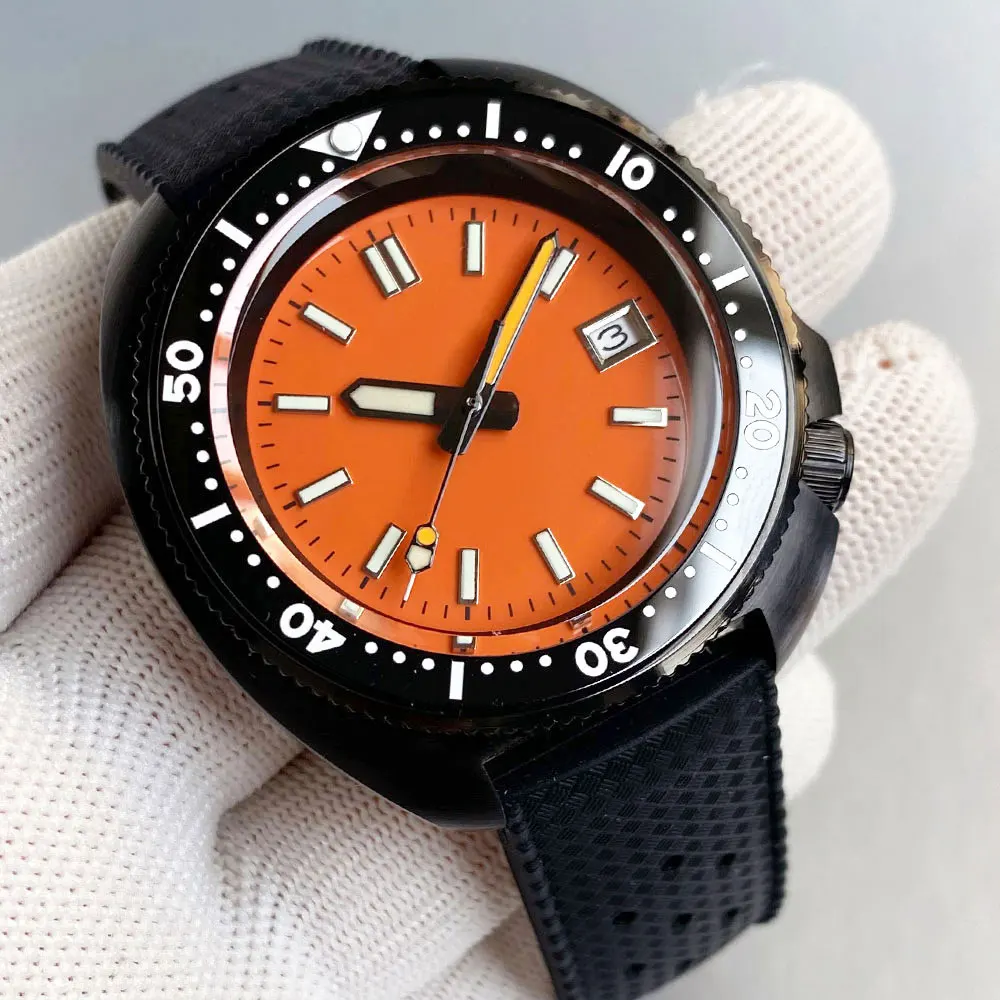 Tandorio NH35 C3 Lume Hand Orange Dial 44mm Automatic Men Diving Watch 200M Waterproof Sapphire Crystal Ceramic Insert Rubber
Tandorio NH35 C3 Lume Hand Orange Dial 44mm Automatic Men Diving Watch 200M Waterproof Sapphire Crystal Ceramic Insert Rubber