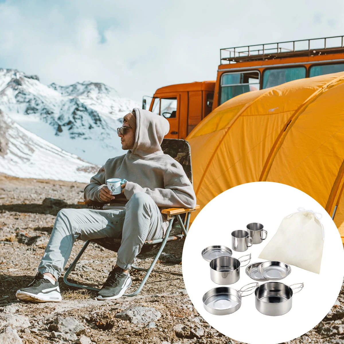 1 Set Stainless Steel Camping Cookware Kit Foldable Handle Portable Outdoor Cooking Set Multi-Use Picnic Hiking Gear Lightweight
1 Set Stainless Steel Camping Cookware Kit Foldable Handle Portable Outdoor Cooking Set Multi-Use Picnic Hiking Gear Lightweight