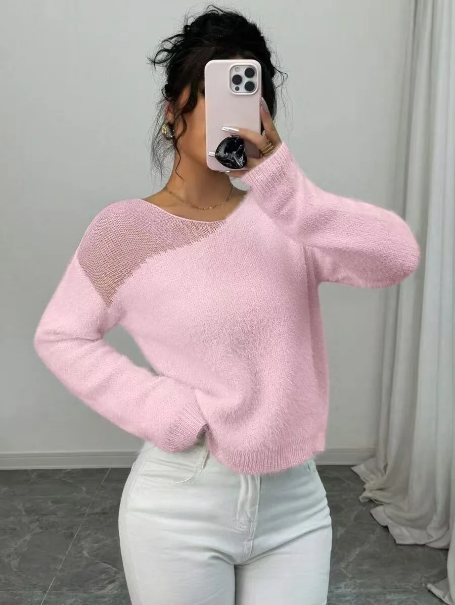 Pink Round Neck Sweater Loose Oversized Knit Sweater Seamless Cozy Lazy Pullover For Women Soft Warm Casual Knitted Sweater
Pink Round Neck Sweater Loose Oversized Knit Sweater Seamless Cozy Lazy Pullover For Women Soft Warm Casual Knitted Sweater