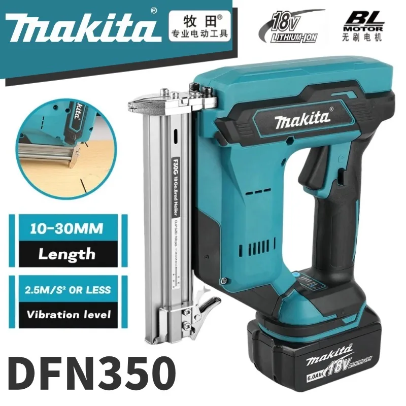 100%Original Makita DFN350 Cordless Brad Nailer 10-30mm Nails Lightweight Compact for Trim & Finish Carpentry with 18V Battery
100%Original Makita DFN350 Cordless Brad Nailer 10-30mm Nails Lightweight Compact for Trim & Finish Carpentry with 18V Battery
