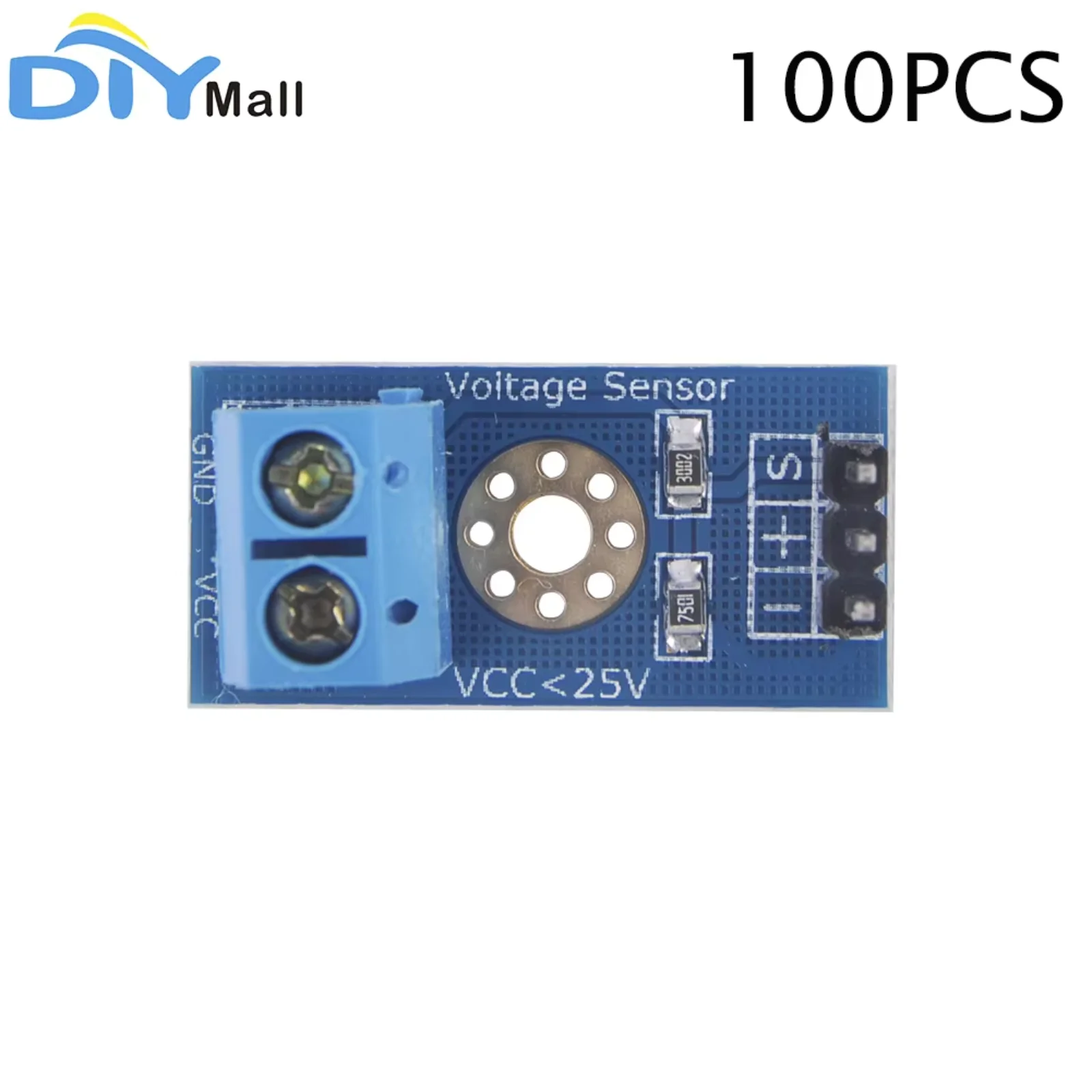 100pcs DC 0-25V Standard Test Electronic Bricks Voltage Sensor Module for Arduino DIY Kit
100pcs DC 0-25V Standard Test Electronic Bricks Voltage Sensor Module for Arduino DIY Kit