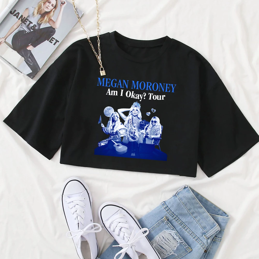 Рубашка Megan Moroney Am I Okay Tour на 2025 год, женские укороченные топы с круглым вырезом и короткими рукавами, футболка, подарочные топы для фанатов
Рубашка Megan Moroney Am I Okay Tour на 2025 год, женские укороченные топы с круглым вырезом и короткими рукавами, футболка, подарочные топы для фанатов