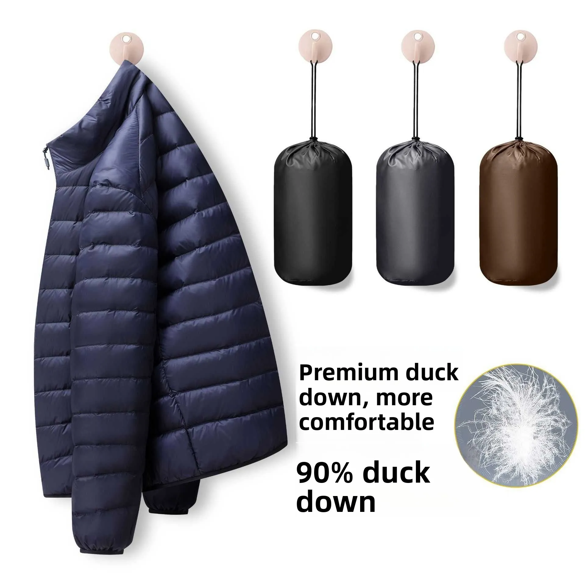 Men's Lightweight down Jaet 2025 Winter Casual Pure Color Du down Coat Faionable Outdoor Clothing Windproof
Men's Lightweight down Jaet 2025 Winter Casual Pure Color Du down Coat Faionable Outdoor Clothing Windproof