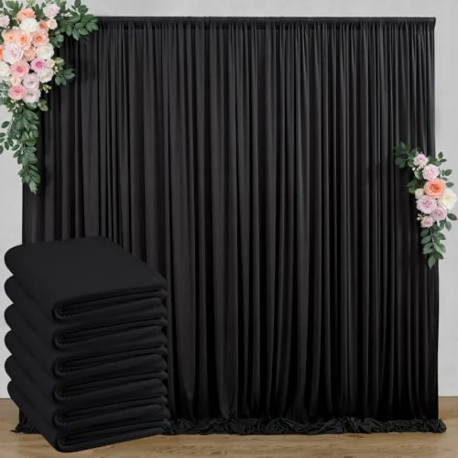 30 ft x 10 ft Wrinkle Free Black Polyester Backdrop Curtain for Parties, Graduation, Birthday, Wedding, Stage Thick, 6 Panels,
30 ft x 10 ft Wrinkle Free Black Polyester Backdrop Curtain for Parties, Graduation, Birthday, Wedding, Stage Thick, 6 Panels,