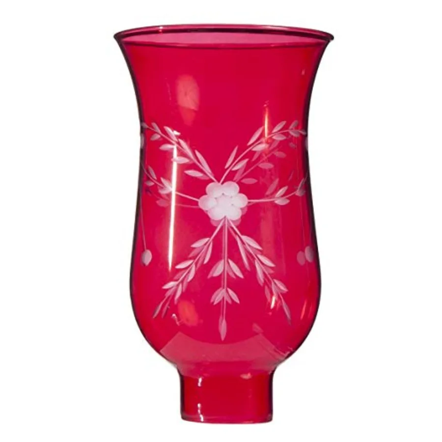® Cranberry Hurricane Shade W/Cut "Flowers" Design
® Cranberry Hurricane Shade W/Cut "Flowers" Design