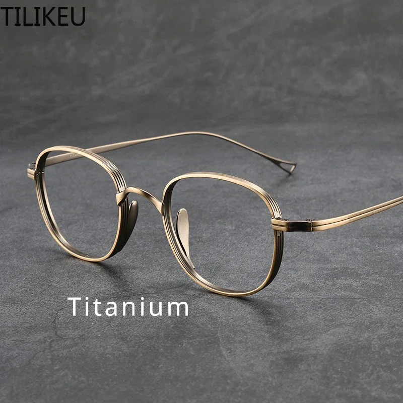 Pure Titanium Eyeglass Frame with Ultra Light Titanium Frame Prevent Blue Light Flat Light Man Woman Retro Minimalist Glasses
Pure Titanium Eyeglass Frame with Ultra Light Titanium Frame Prevent Blue Light Flat Light Man Woman Retro Minimalist Glasses