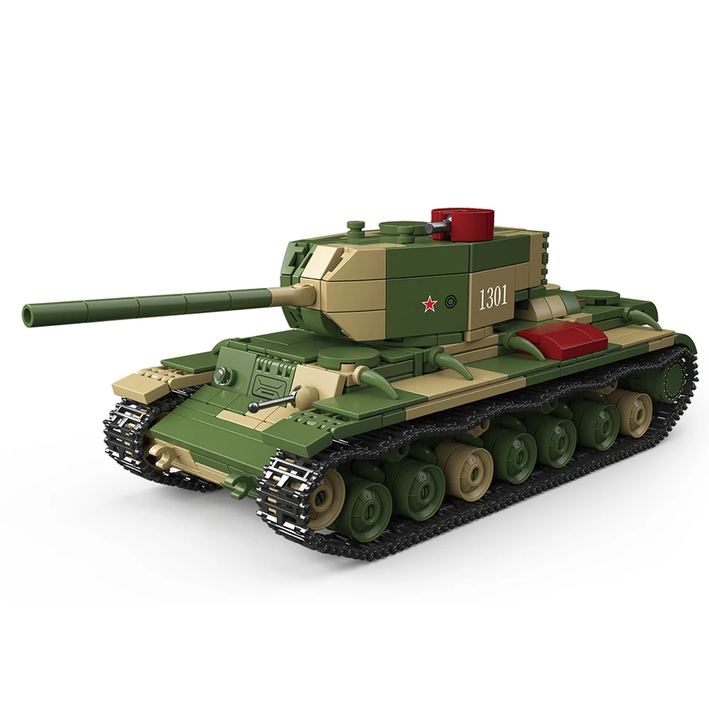 Конструктор из строительных блоков для детей: модели тяжелых танков S-51 и КВ-220 времен Второй мировой войны (ВОВ) для армейских солдат.
Конструктор из строительных блоков для детей: модели тяжелых танков S-51 и КВ-220 времен Второй мировой войны (ВОВ) для армейских солдат.