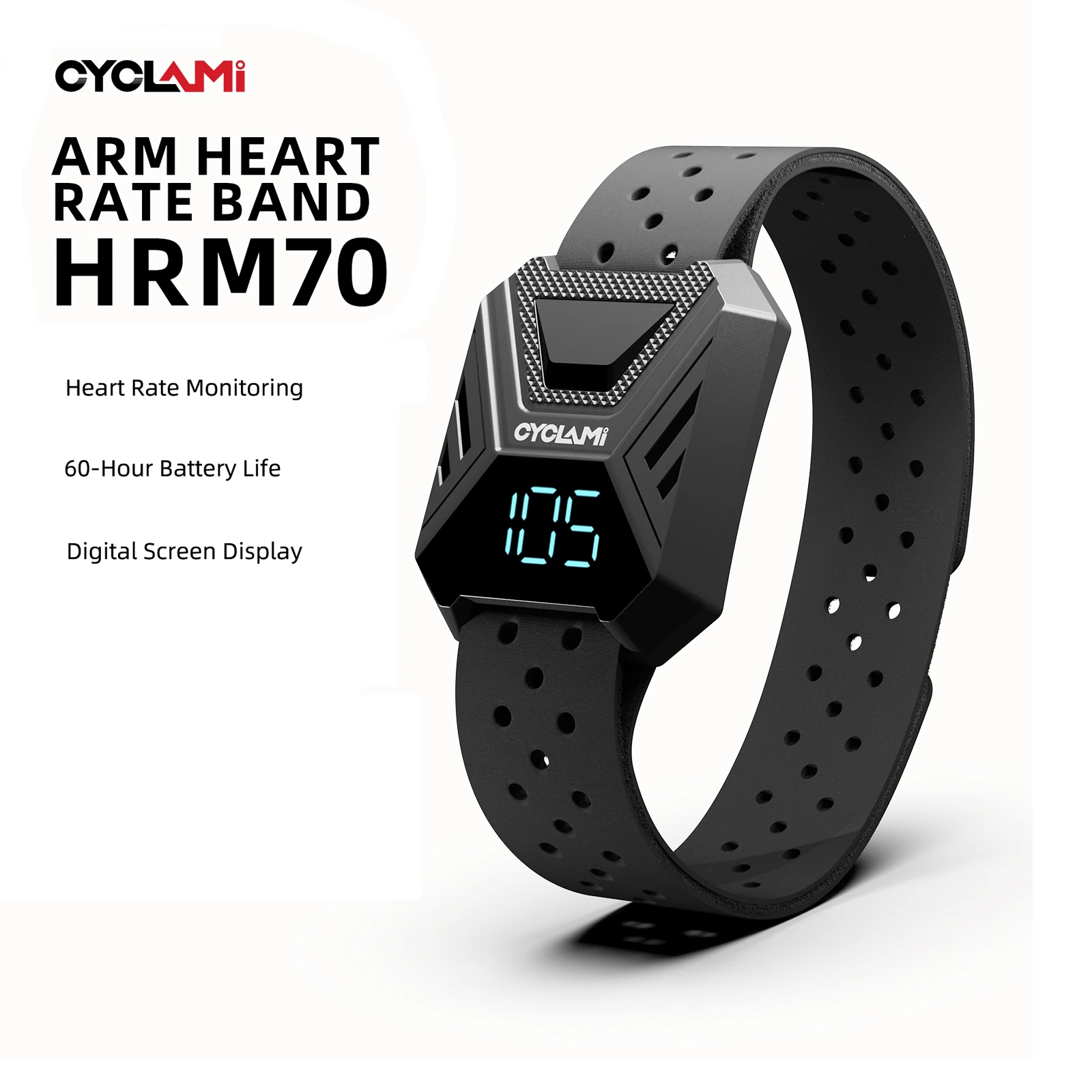 CYCLAMI HRM70 Armband Heart Rate Monitor ANT BLE IPX7 With Display for Wahoo Garmin Zwift Strava Sports Tracker Polar Beat
CYCLAMI HRM70 Armband Heart Rate Monitor ANT BLE IPX7 With Display for Wahoo Garmin Zwift Strava Sports Tracker Polar Beat