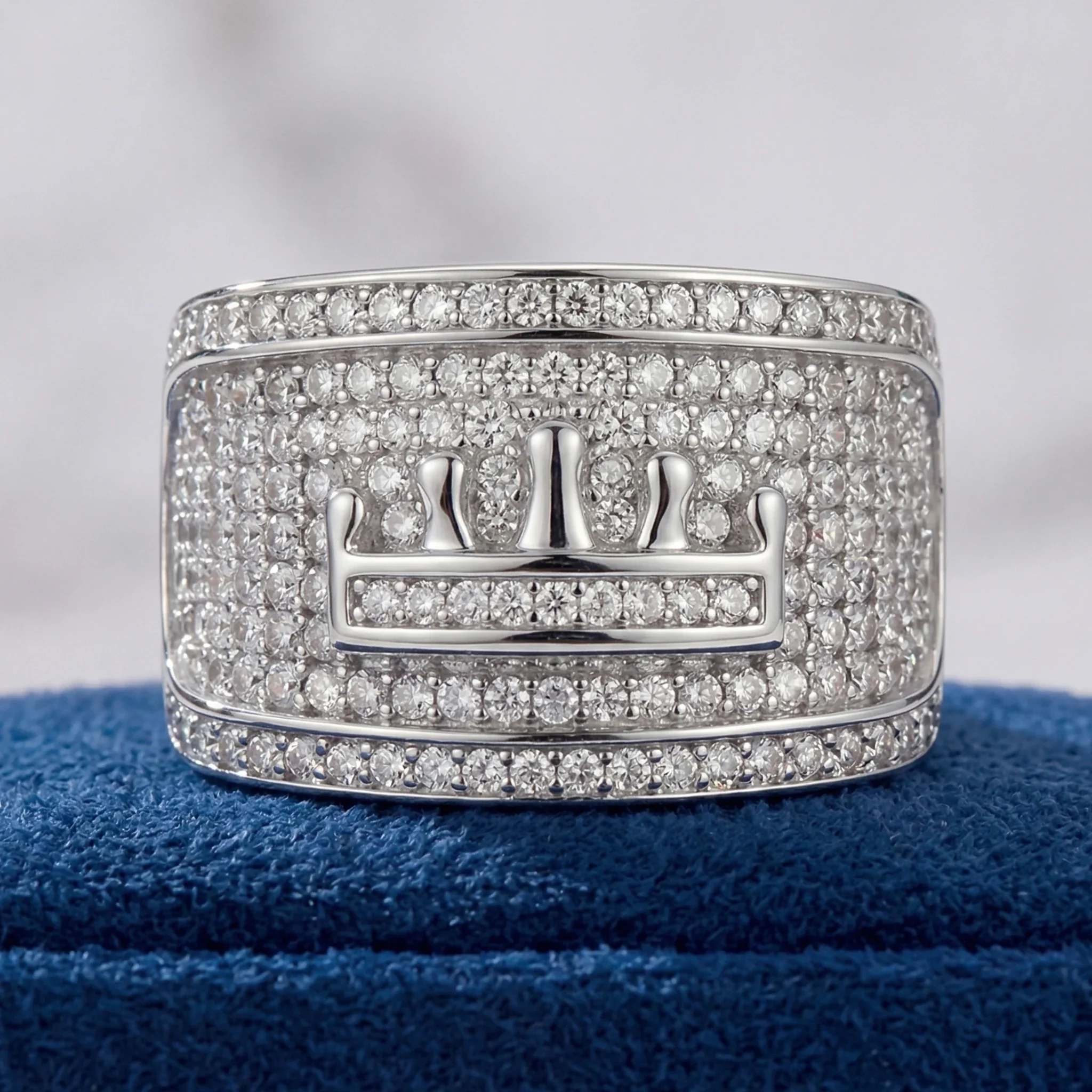 Full Iced Out Moissanite Men's Hip Hop Ring, Bling Bling Halo Statement Jewelry, Perfect Birthday/Anniversary Gift for Him
Full Iced Out Moissanite Men's Hip Hop Ring, Bling Bling Halo Statement Jewelry, Perfect Birthday/Anniversary Gift for Him