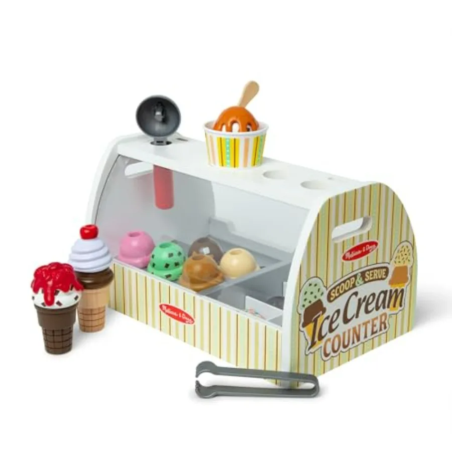 Wooden Ice Cream Counter Pretend Play Store with 28 Toy Food Kitchen Accessories Pink Blue Design Educational Pretend Play Set
Wooden Ice Cream Counter Pretend Play Store with 28 Toy Food Kitchen Accessories Pink Blue Design Educational Pretend Play Set