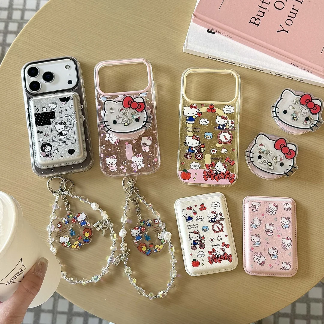 Hello Kitty Wallet Magnetic Holder Magsafe Wireless Charge Phone Case For iPhone 16Pro Max 17 Air 15 14 Plus 13Mini Chain Cover
Hello Kitty Wallet Magnetic Holder Magsafe Wireless Charge Phone Case For iPhone 16Pro Max 17 Air 15 14 Plus 13Mini Chain Cover
