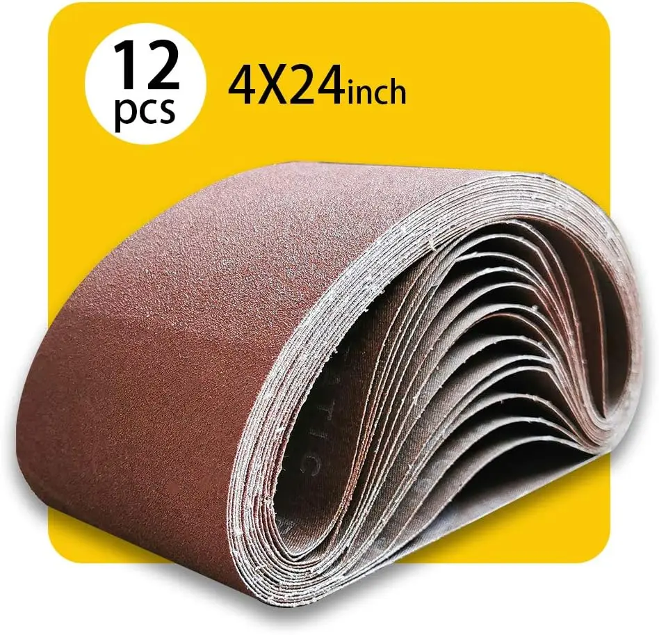 4x24 Sanding Belt Pack 12 Pcs Aluminum Oxide for Sander with 80 120 150 Grits
4x24 Sanding Belt Pack 12 Pcs Aluminum Oxide for Sander with 80 120 150 Grits