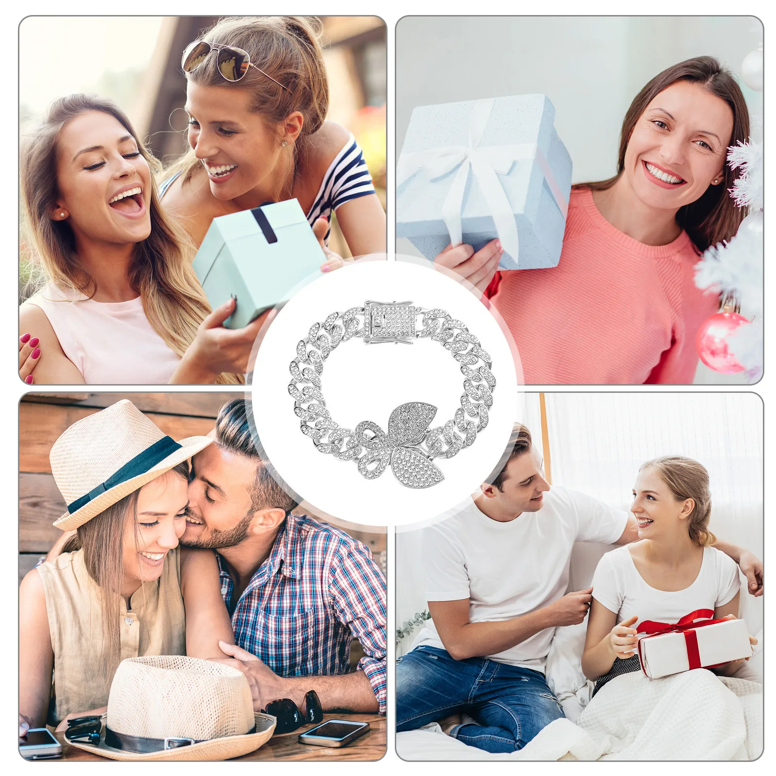 Shiny Rhinestones Butterflies Bracelet Hip Hop Hand Chain Comfortable Fit Daily Party Concert Fashion Jewelry for Men Women
Shiny Rhinestones Butterflies Bracelet Hip Hop Hand Chain Comfortable Fit Daily Party Concert Fashion Jewelry for Men Women