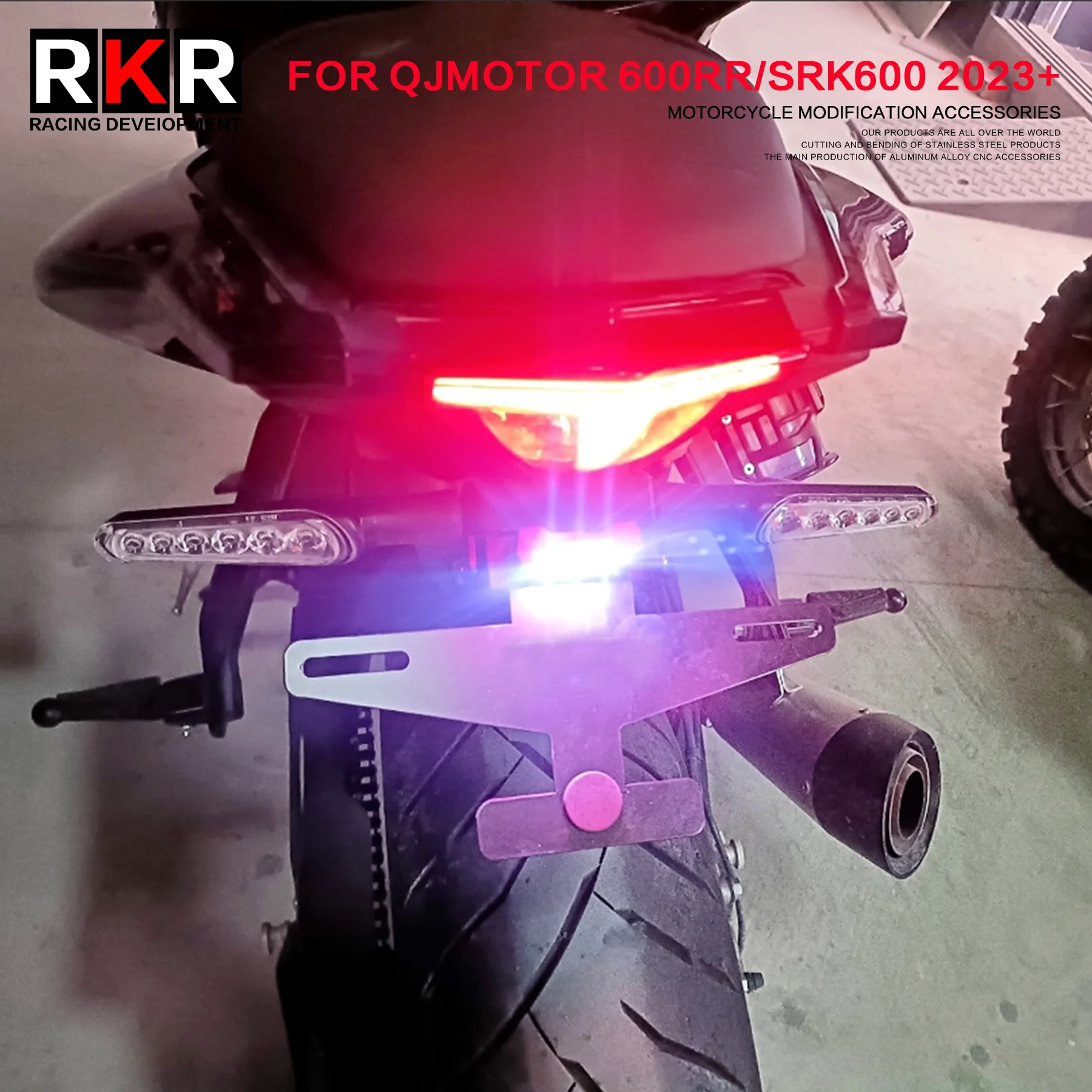 Tail Tidy Fender Eliminator Motorcycle Foldable License Plate Holder LED Accessories for QJMOTOR 600RR SRK600 RR600 600 RR 2023+
Tail Tidy Fender Eliminator Motorcycle Foldable License Plate Holder LED Accessories for QJMOTOR 600RR SRK600 RR600 600 RR 2023+