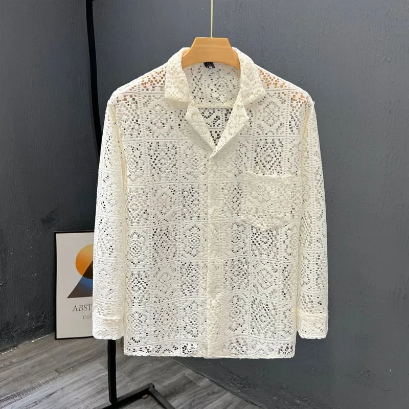 2025 Men's Summer New Long-sleeved Jacket High-end Hollow-out Design Trendy Top Thin and Cool Breathable Shirt
2025 Men's Summer New Long-sleeved Jacket High-end Hollow-out Design Trendy Top Thin and Cool Breathable Shirt