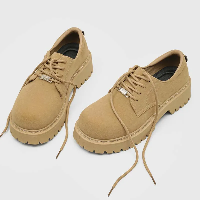 British Vintage Round Toe Derby Shoes Men Chunky Platform Height Increasing Work Leather Shoes Oxford
British Vintage Round Toe Derby Shoes Men Chunky Platform Height Increasing Work Leather Shoes Oxford