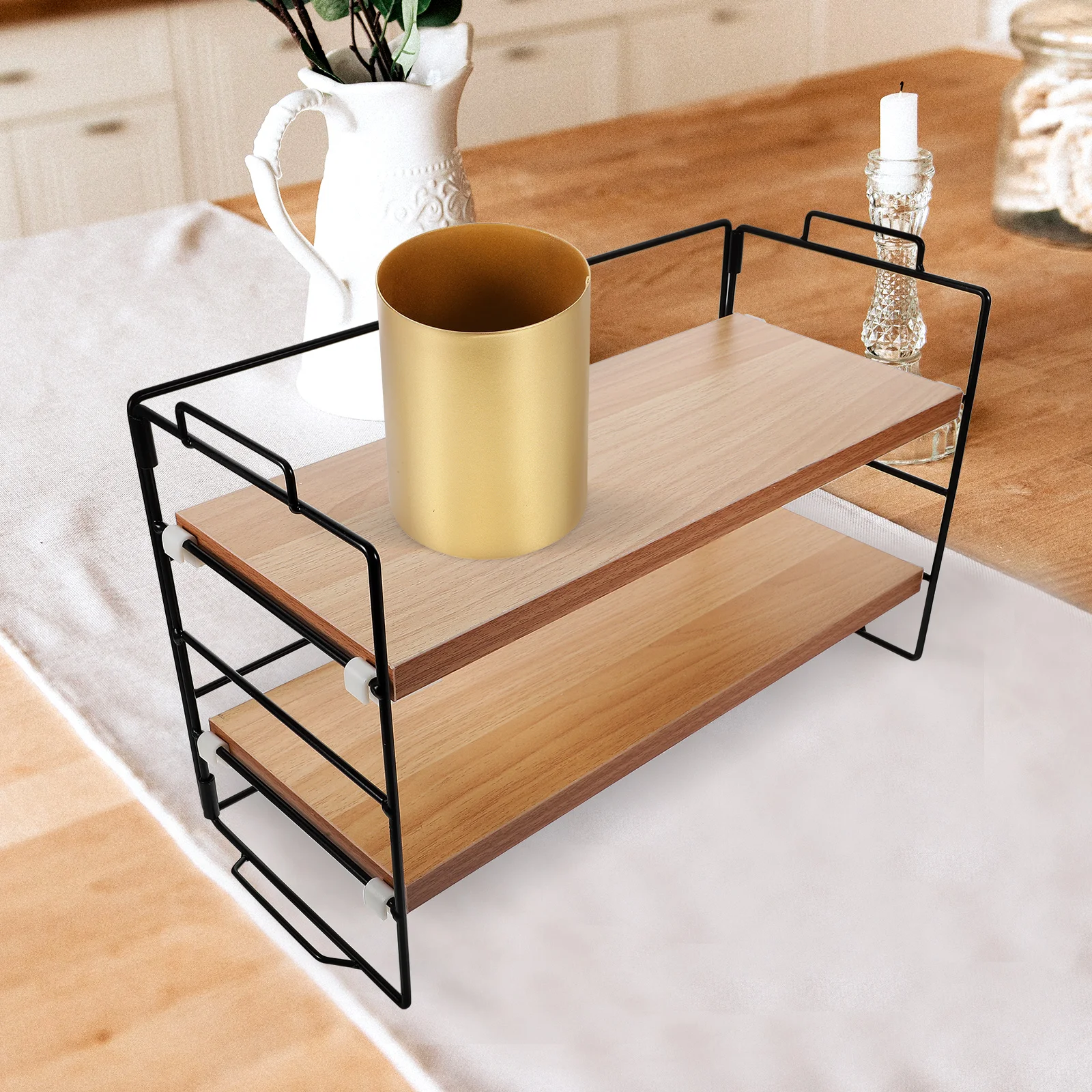 Makeup Organizer Double Shelf Countertop Organizers Cupboard Wood Bathroom Organiser
Makeup Organizer Double Shelf Countertop Organizers Cupboard Wood Bathroom Organiser
