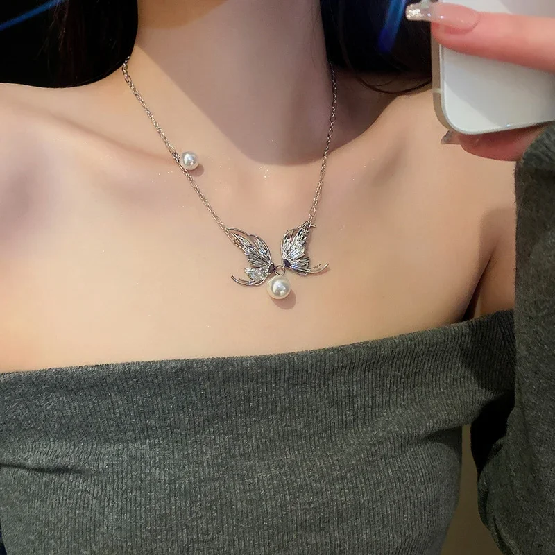Butterfly Pearl Necklace For Women Girl Clavicle Chain Necklaces Jewelry Fashion Accessories Party Gift
Butterfly Pearl Necklace For Women Girl Clavicle Chain Necklaces Jewelry Fashion Accessories Party Gift
