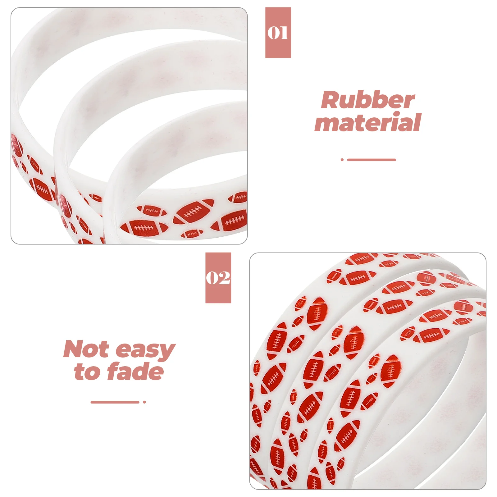 20Pcs Rugby Wristband for Fans High Elasticity Waterproof Rubber Bracelet Stylish Sports Accessory Wear-Resistant Minimalist
20Pcs Rugby Wristband for Fans High Elasticity Waterproof Rubber Bracelet Stylish Sports Accessory Wear-Resistant Minimalist