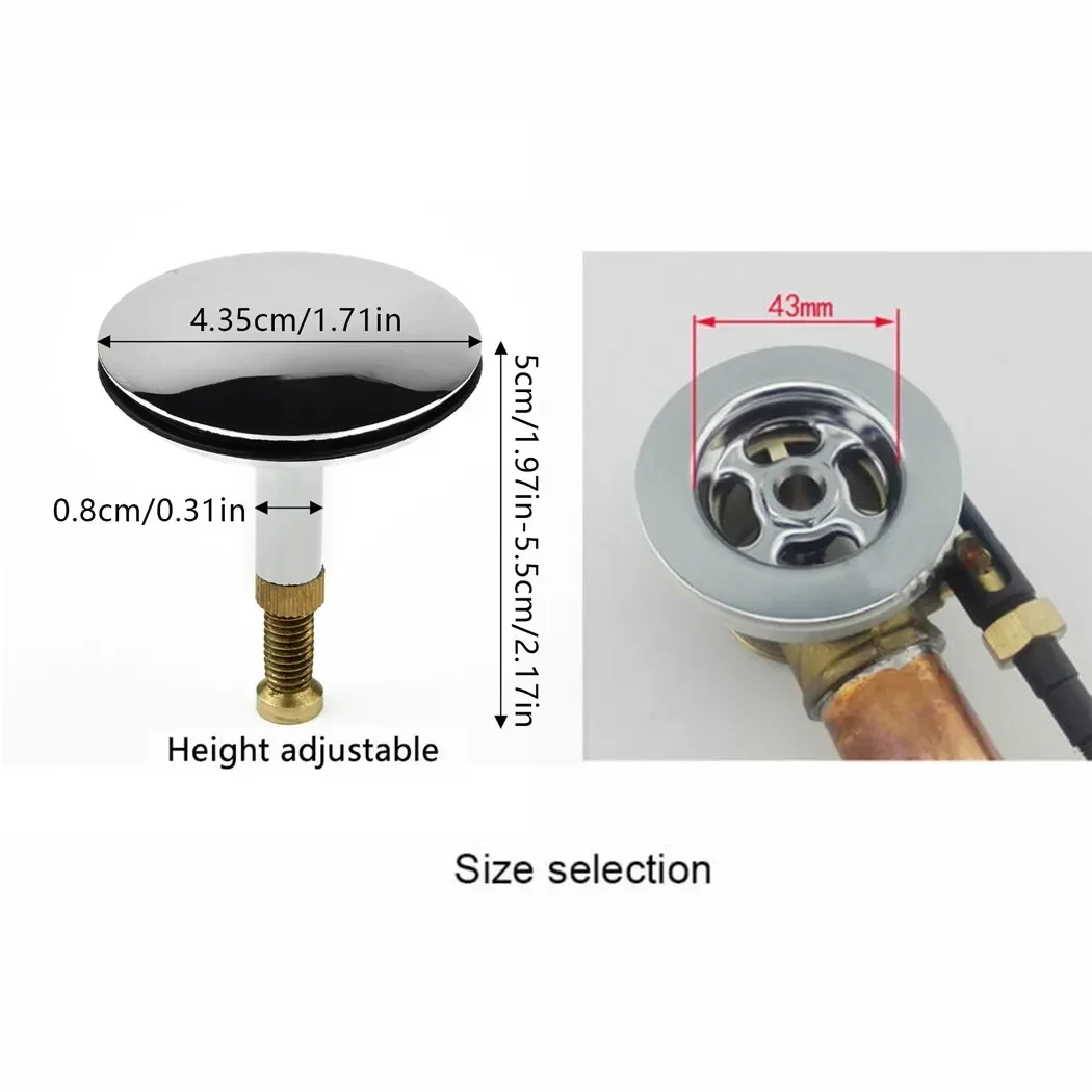 Silver Copper Bathtub Drain Stopper Bathroom Bath Tub Sink Waste Remover Plug Replacement Kitchen Sink Accessories
Silver Copper Bathtub Drain Stopper Bathroom Bath Tub Sink Waste Remover Plug Replacement Kitchen Sink Accessories