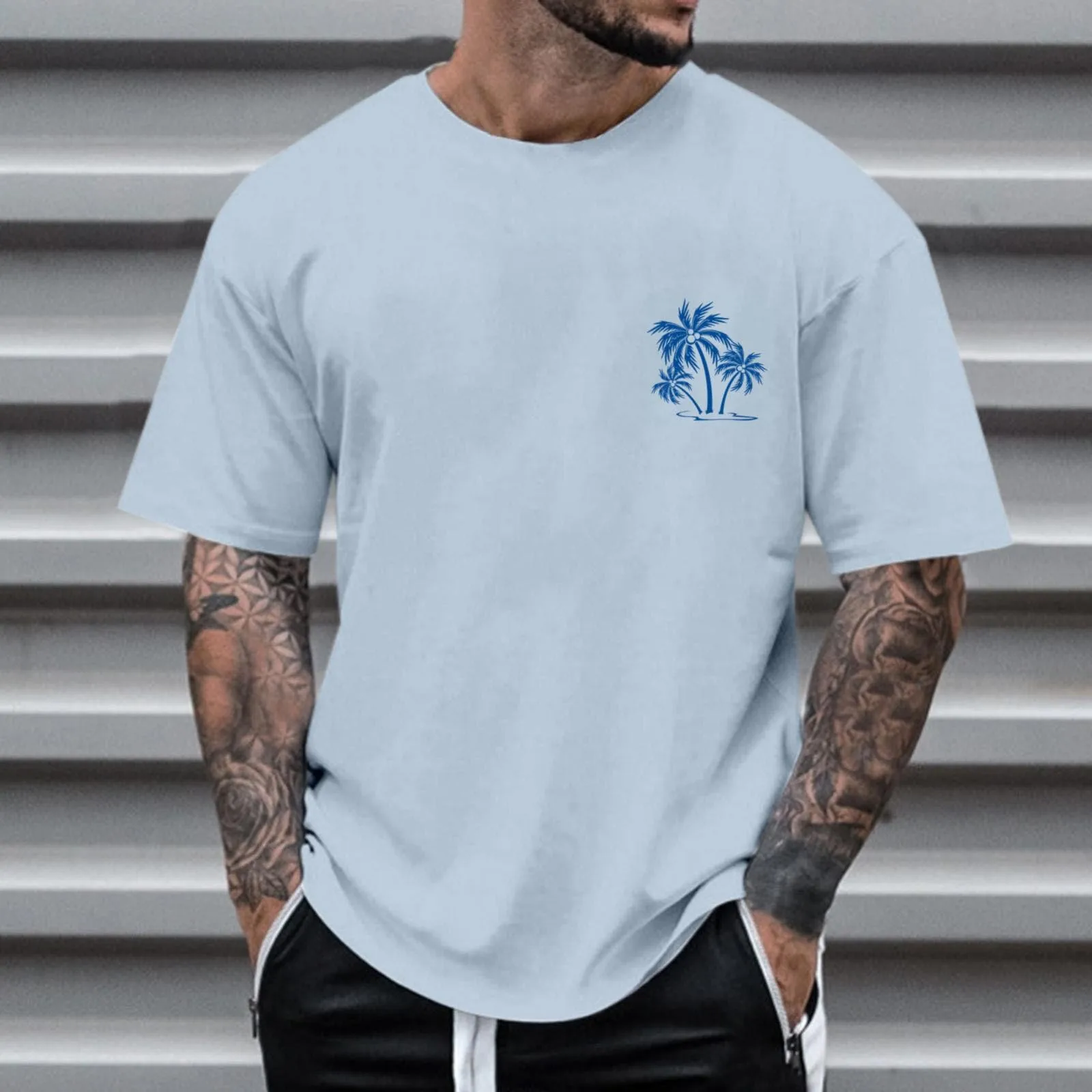 Little Tree Print T Shirt Male Summer Beachwear Blouse Tees Short Sleeve Round Neck Tops T Shirt Men's Blue White T Shirts
Little Tree Print T Shirt Male Summer Beachwear Blouse Tees Short Sleeve Round Neck Tops T Shirt Men's Blue White T Shirts
