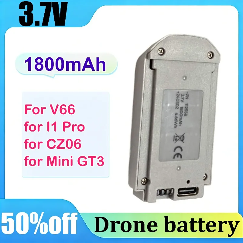For V66 for I1 Pro for CZ06 for Mini GT3 RC Aircraft Spare Battery 3.7V 1800mAh
For V66 for I1 Pro for CZ06 for Mini GT3 RC Aircraft Spare Battery 3.7V 1800mAh
