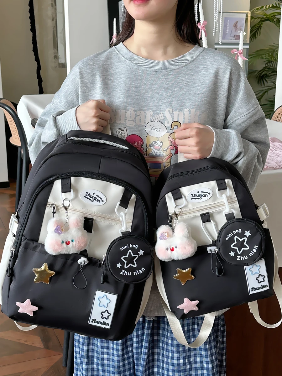 Color-Block Large Capacity Backpack for Girls Primary And Junior High School Students Sweet College Style Nylon Material
Color-Block Large Capacity Backpack for Girls Primary And Junior High School Students Sweet College Style Nylon Material