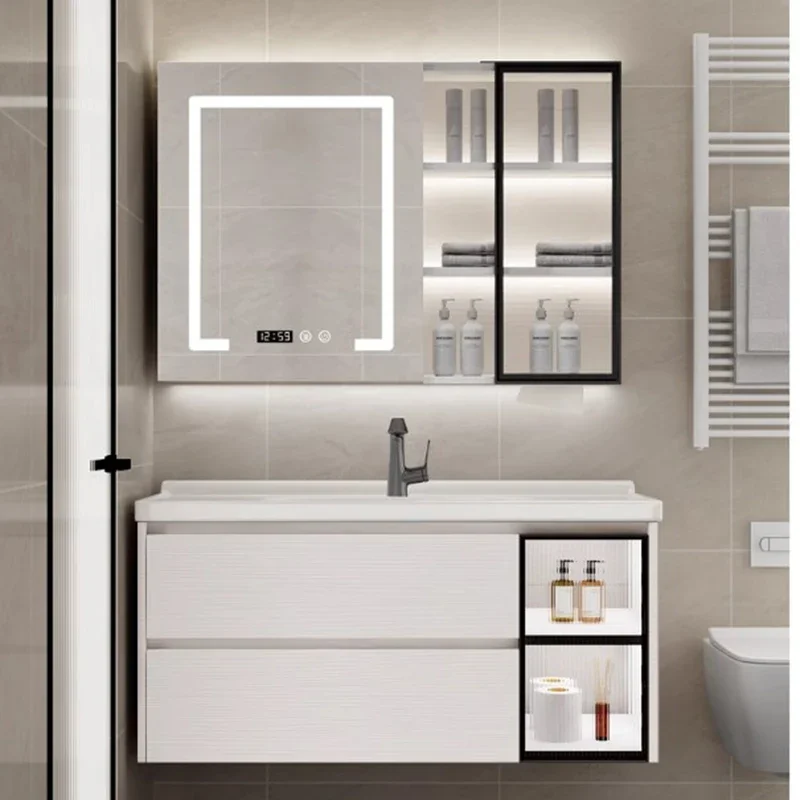 Modern Funky Bathroom Cabinet Nordic Waterproof Shelf Drawers Bathroom Vanity Toilet Mirror Skincare Schrank Salon Furniture
Modern Funky Bathroom Cabinet Nordic Waterproof Shelf Drawers Bathroom Vanity Toilet Mirror Skincare Schrank Salon Furniture