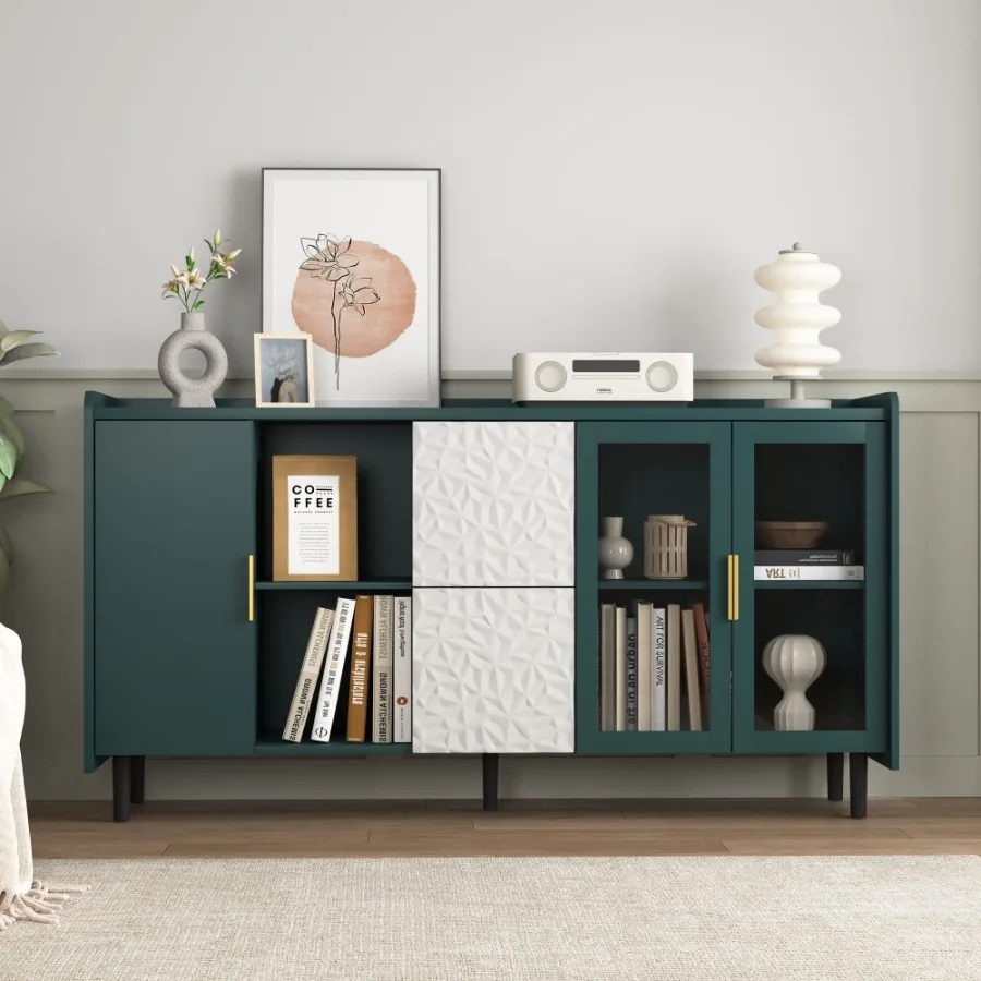 Modern Kitchen Pantry Storage Cabinet 55 Coffee Bar Storage Cabinet with 2 Drawers 2 Open Storage Compartment 2 Glass Doors Woo
Modern Kitchen Pantry Storage Cabinet 55 Coffee Bar Storage Cabinet with 2 Drawers 2 Open Storage Compartment 2 Glass Doors Woo