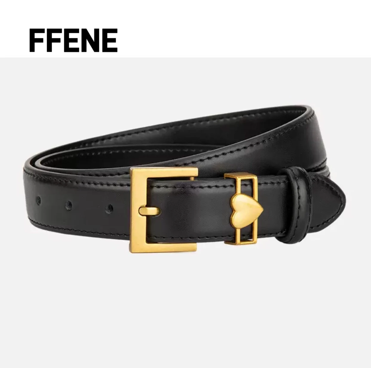 Ladies' genuine leather heart-shaped belt, versatile accessory, jeans belt with cowhide, luxurious design, slim-fit
Ladies' genuine leather heart-shaped belt, versatile accessory, jeans belt with cowhide, luxurious design, slim-fit