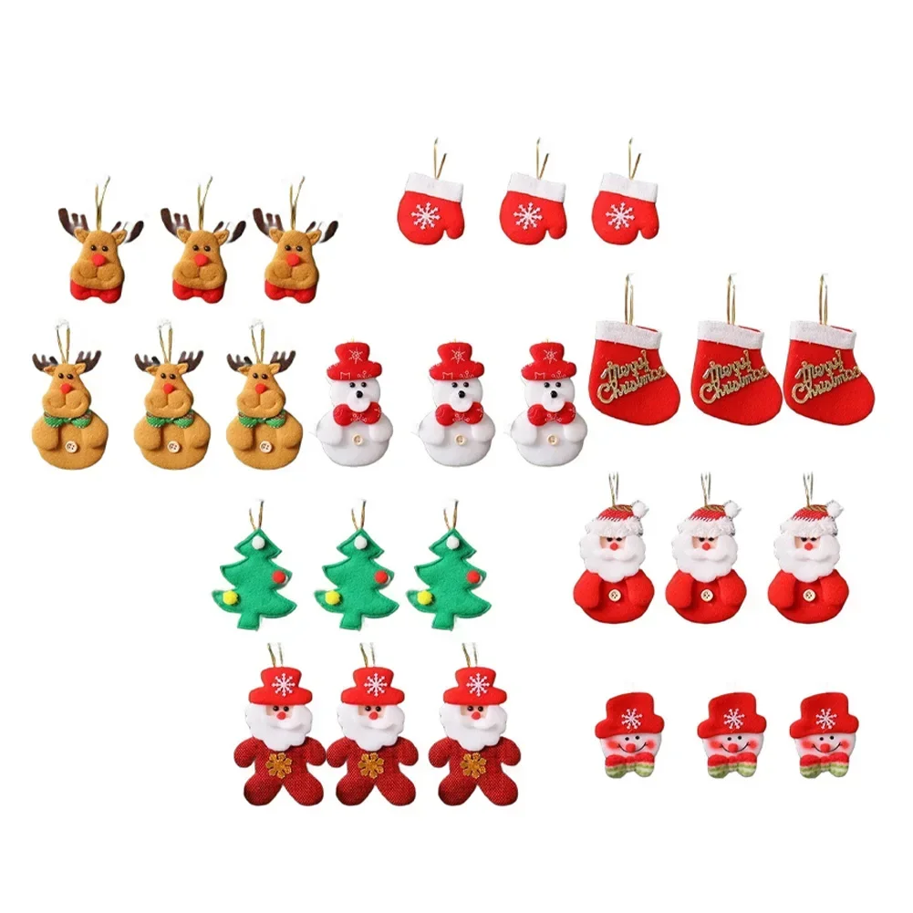 Christmas Tree Pendants Set Felt Decorations with Santa Snowmen Reindeer for Holiday Tree Fireplace Door Car Hanging
Christmas Tree Pendants Set Felt Decorations with Santa Snowmen Reindeer for Holiday Tree Fireplace Door Car Hanging