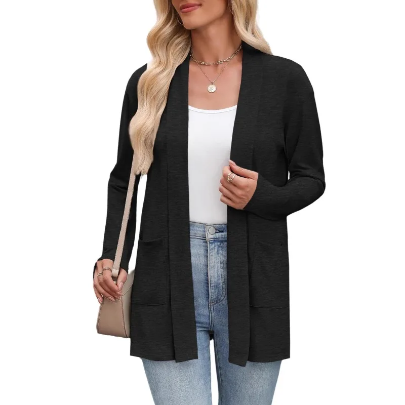 2026 Spring/Summer Sweater Jacket Long Sleeve Knitted Sweater Pocket Temperament Commuter Top
2026 Spring/Summer Sweater Jacket Long Sleeve Knitted Sweater Pocket Temperament Commuter Top