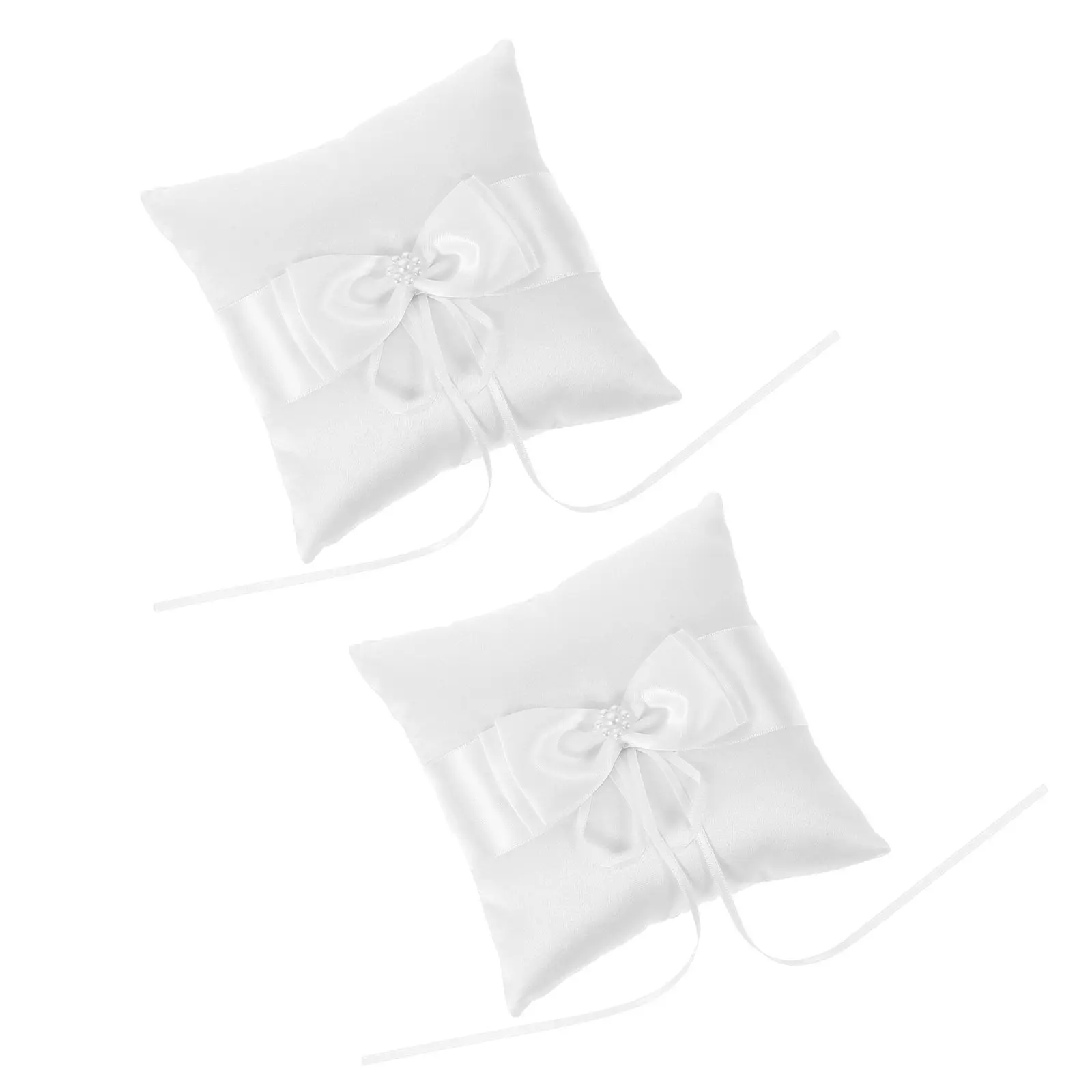 2Pcs Wedding Ring Pillow Lace Bowknot Pearls Soft Polyester Fabric Secure Ribbon Bridal Ring Cushion Ceremony Display Knot
2Pcs Wedding Ring Pillow Lace Bowknot Pearls Soft Polyester Fabric Secure Ribbon Bridal Ring Cushion Ceremony Display Knot