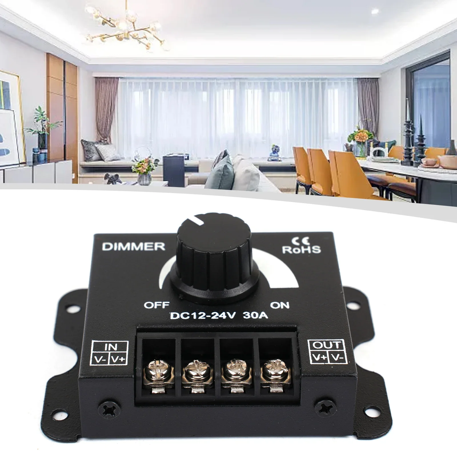 Brightness Adjuster Led Dimmer Metal DC 12-24V 30A Dimmer Knob Power Supply Adjustable Practical Efficiency High-quality
Brightness Adjuster Led Dimmer Metal DC 12-24V 30A Dimmer Knob Power Supply Adjustable Practical Efficiency High-quality