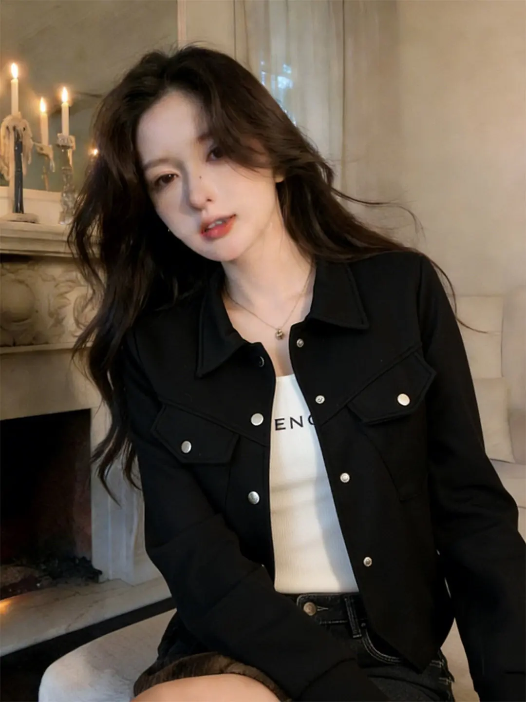 Spring Early Season High Waist Short Women's Jacket Versatile Stylish Elegant Style Long Sleeve Button Closure Daily Wear
Spring Early Season High Waist Short Women's Jacket Versatile Stylish Elegant Style Long Sleeve Button Closure Daily Wear