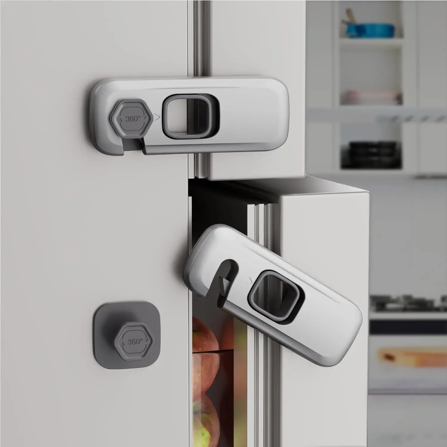 Child Safety Cabinet Lock, Adhesive Fridge & Drawer Lock, No Tools Needed, Grey
Child Safety Cabinet Lock, Adhesive Fridge & Drawer Lock, No Tools Needed, Grey